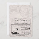White Ireland Passport Wedding Invitation Kaart (Voorkant)