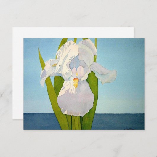 White Iris2 Briefkaart (Voorkant / Achterkant)