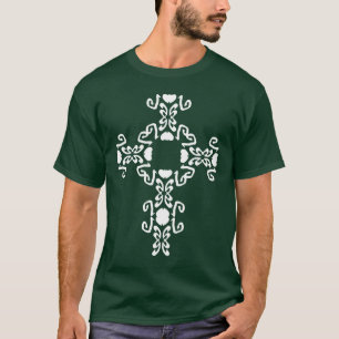 White Irish Celtic Cross St. Patricks Day Shirt
