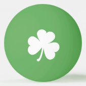 White Irish Shamrock | Groen Pingpongbal (Voorkant)