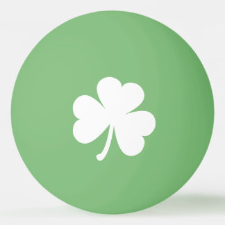 White Irish Shamrock | Groen Pingpongbal