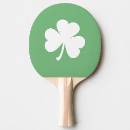 White Irish Shamrock | Groen Tafeltennisbatje