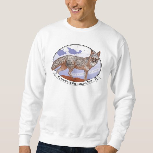 White Island Fox Logo Volwassen Sweatshirt (Voorkant)
