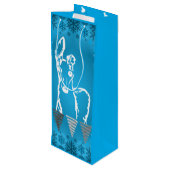 White Italian Greyhound Wijn Cadeautas (Achterkant Gekanteld)