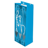 White Italian Greyhound Wijn Cadeautas (Voorkant Gekanteld)