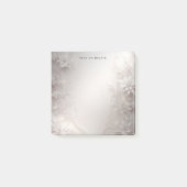 White Ivory Floral Post merkt op Post-it® Notes (Voorkant)