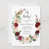 White Ivory Gender Neutral Baby shower Invitation Kaart (Voorkant)
