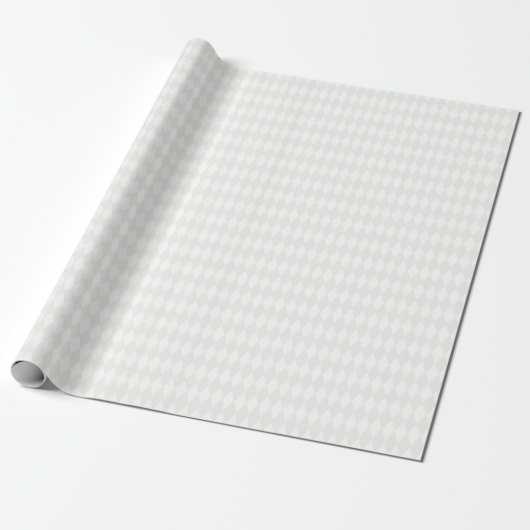 White & Ivory Harlequin Diamonds Cadeaupapier (Uitgerold)