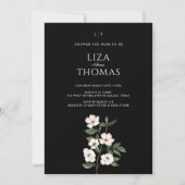 White ivory Magnolia Waterverf Flowers & Leaves Kaart (Voorkant)