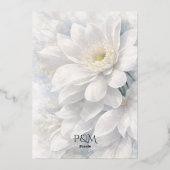 White Ivory Quiet Luxury Romantic Elegant Wedding  Folie Uitnodiging (Achterkant)