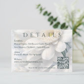 White Ivory Quiet Luxury Romantic Elegant Wedding  Informatiekaartje (Staand voorkant)