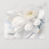 White Ivory Quiet Luxury Romantic Elegant Wedding  Informatiekaartje (Achterkant)