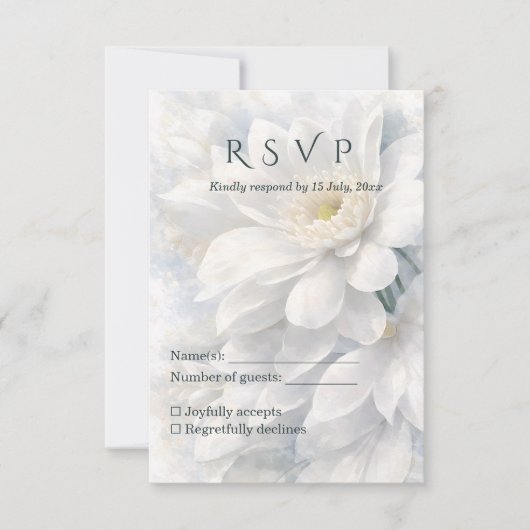 White Ivory Quiet Luxury Romantic Elegant Wedding  RSVP Kaartje (Voorkant)