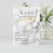 White Ivory Quiet Luxury Romantic Elegant Wedding  RSVP Kaartje (Staand voorkant)