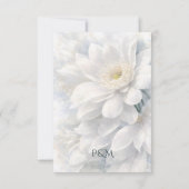 White Ivory Quiet Luxury Romantic Elegant Wedding  RSVP Kaartje (Achterkant)