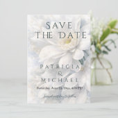 White Ivory Quiet Luxury Romantic Elegant Wedding  Save The Date (Staand voorkant)