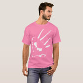 White J. Rabbit Logo mannen tall T-Shirt (Voorkant volledig)