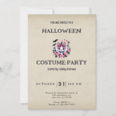 White Jack-O' Lantern Flowers  Halloween Kaart (Voorkant)