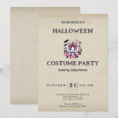 White Jack-O' Lantern Flowers  Halloween Kaart (Voorkant / Achterkant)