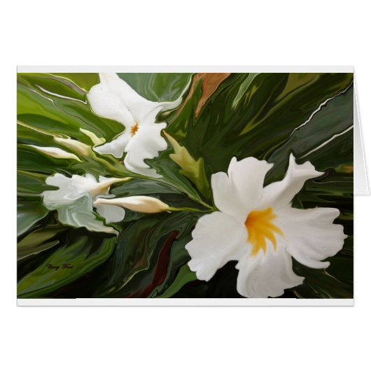 WHITE JASMINE BLANK CARD (Voorkant Horizontaal)