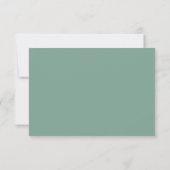 White Jasmine Floral Green Geometric Wedding Party RSVP Kaartje (Achterkant)