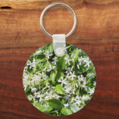 White Jasmine Flowers Sleutelhanger (Voorkant)