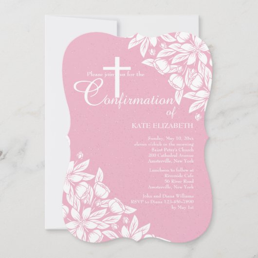 White Jasmine Invitation Kaart (Voorkant)