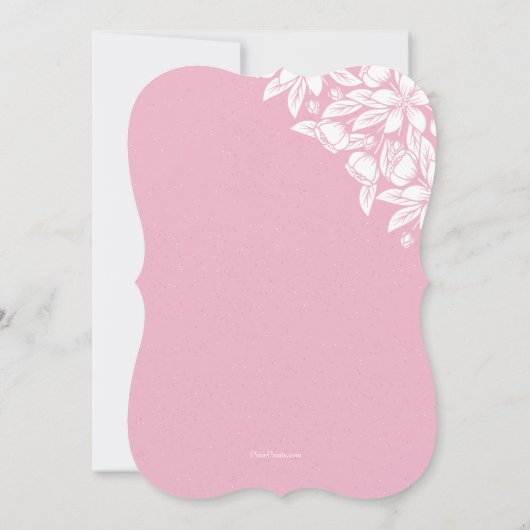 White Jasmine Invitation Kaart (Achterkant)