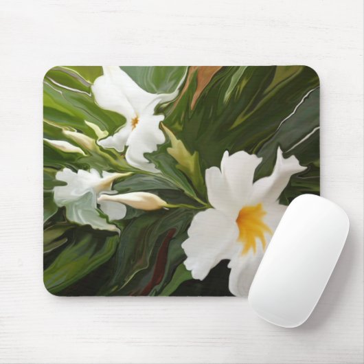 WHITE JASMINE MOUSEPAD MUISMAT (Met muis)