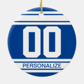 White Jersey Stripes - Achtergrond bewerken, kleur Keramisch Ornament (Achterkant)