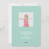 White Joy Kerstmis Wreath Holiday Photo Card Feestdagenkaart (Achterkant)