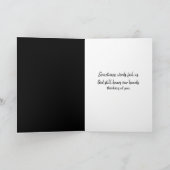 White Jumbled Prayer Letters On Black Kaart (Binnen)