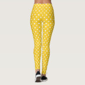 White Jumbo Polka Dots on Yellow to Customize Leggings (Achterkant)
