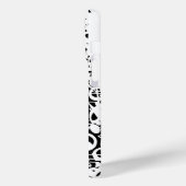 White Jumked Musical Notes op zwart Case-Mate iPhone Case (Achterkant / Links)