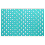 White Jumping Dolphin with Bubbles Fabric Stof (Yard (91,4 cm))