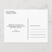 White Just Married Lettering Photo Wedding Aankondigingskaart (Achterkant)