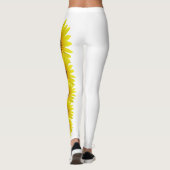 White Kansas State Flower Sunflower Leggings (Achterkant)
