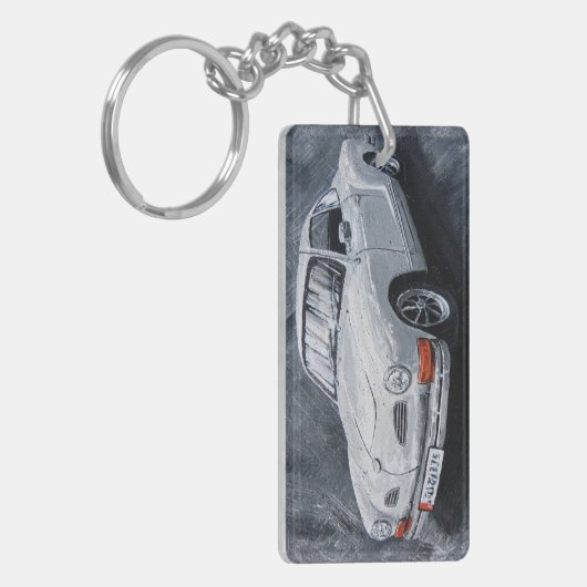 White Karmann Ghia Sleutelhanger (Voorkant Links)