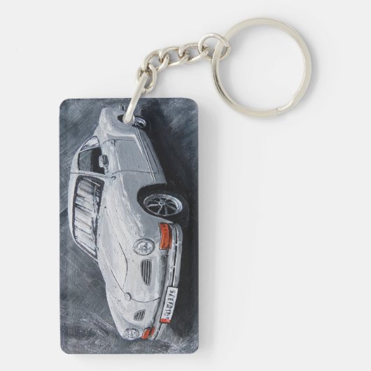 White Karmann Ghia Sleutelhanger (achterkant)