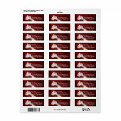 White kat Kerstmis Etiket (Full Sheet)