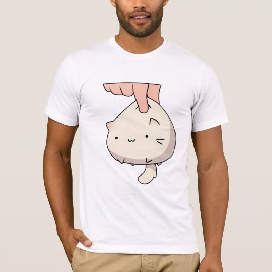 White Kawaii Kitten T-shirt (Voorkant)