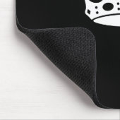 White Keep Calm Crown on Black Muismat (Hoek)