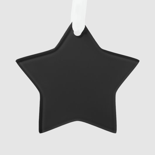 White Keep Calm Crown on Black Ornament (achterkant)