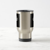 White Keep Calm Crown on Black Reisbeker (Center)