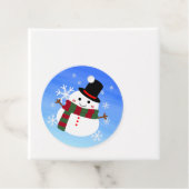 White kerst Snowman Bedankjes Labels (In situ)