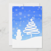 White kerst Snowman Kaart (Achterkant)