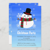 White kerst Snowman Kaart (Voorkant / Achterkant)