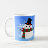 White kerst Snowman Koffiemok (Links)