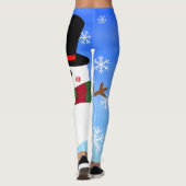 White kerst Snowman Leggings (Achterkant)