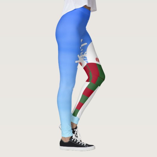 White kerst Snowman Leggings (Rechts)